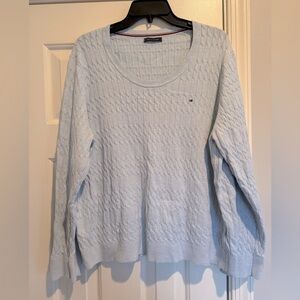 Tommy Hilfiger Light Blue Cable Knit Sweater  XL
